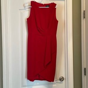 Tahari Red Sleeveless Dress